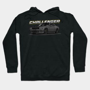 American Muscle Challenger (Gloss Pitch Black) Hoodie